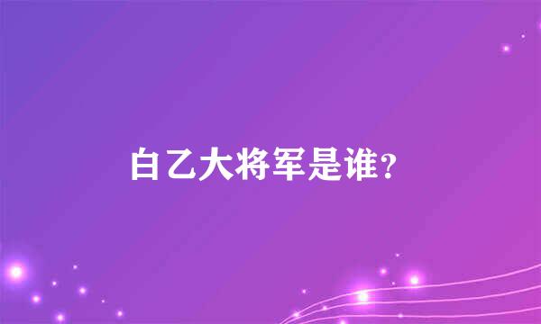 白乙大将军是谁？