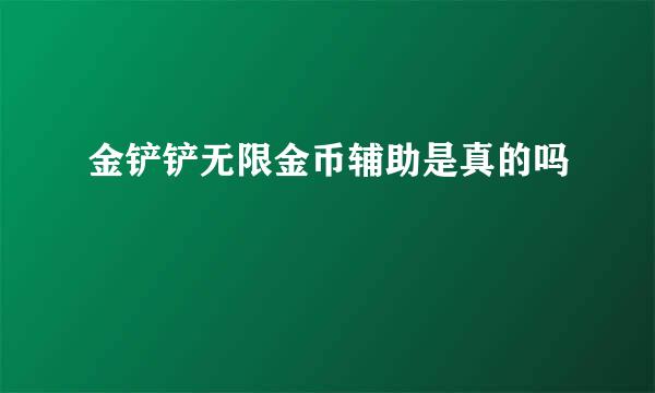 金铲铲无限金币辅助是真的吗