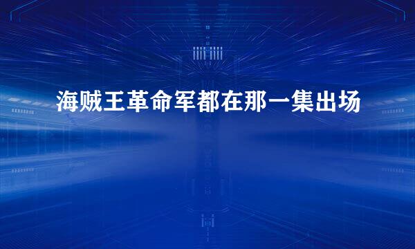 海贼王革命军都在那一集出场