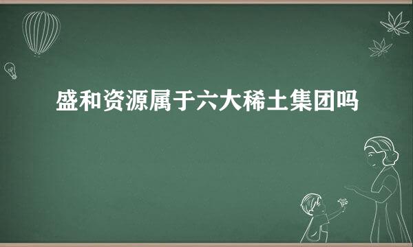 盛和资源属于六大稀土集团吗