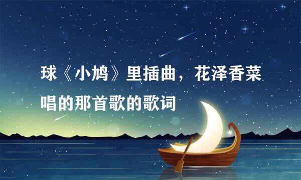 球《小鸠》里插曲，花泽香菜唱的那首歌的歌词