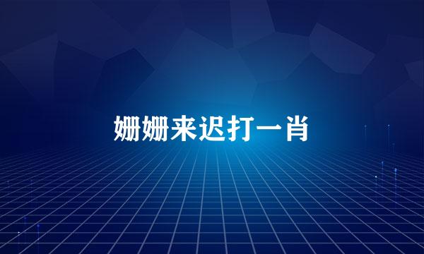 姗姗来迟打一肖