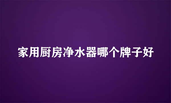 家用厨房净水器哪个牌子好