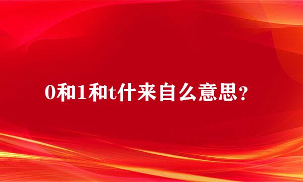 0和1和t什来自么意思？
