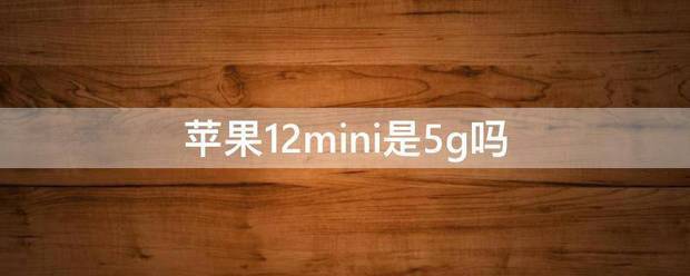 苹果12mini是5g吗