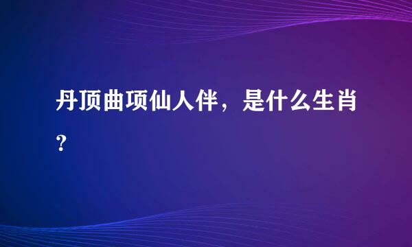 丹顶曲项仙人伴，是什么生肖？