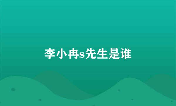 李小冉s先生是谁