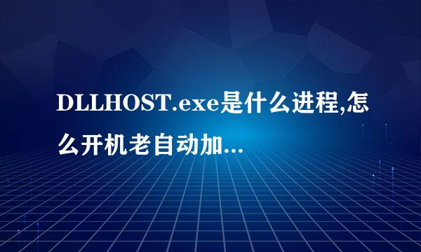 DLLHOST.exe是什么进程,怎么开机老自动加载,以前没有的更新系统后发现的