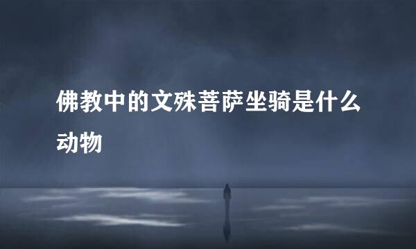佛教中的文殊菩萨坐骑是什么动物