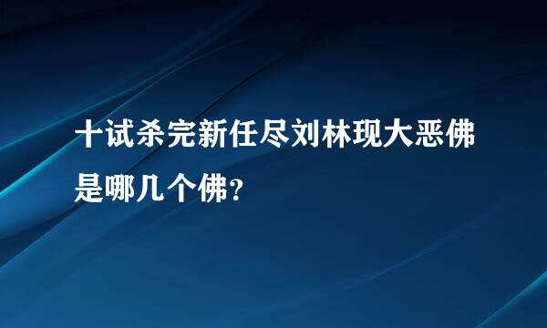 十试杀完新任尽刘林现大恶佛是哪几个佛？