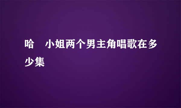 哈啰小姐两个男主角唱歌在多少集