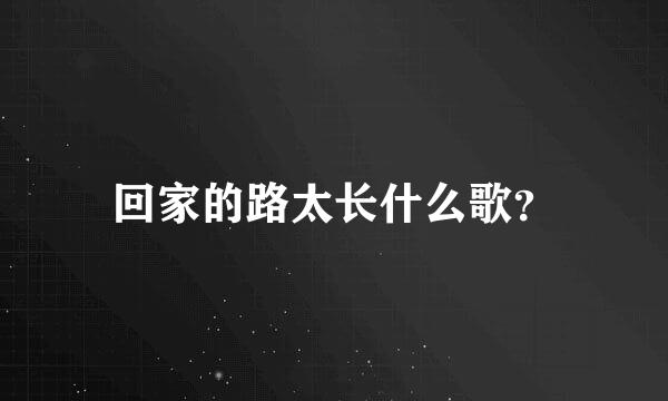 回家的路太长什么歌？