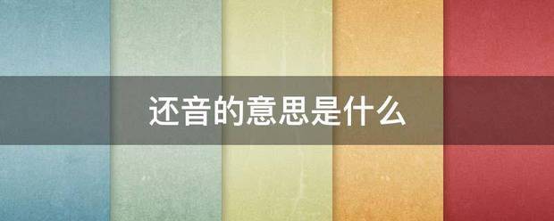 还音的意思是什么