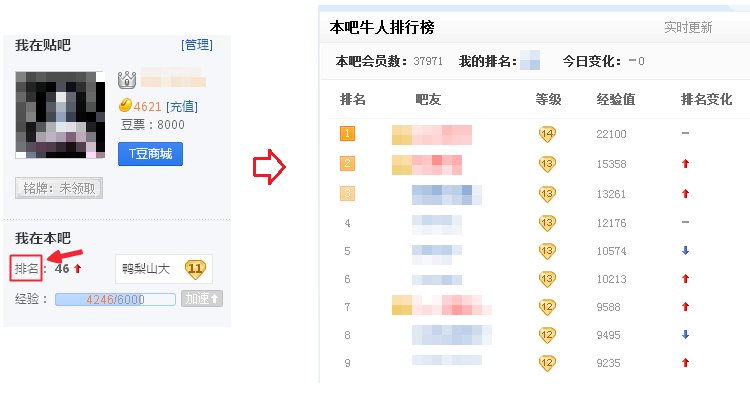现在百度贴吧排行榜咋看
