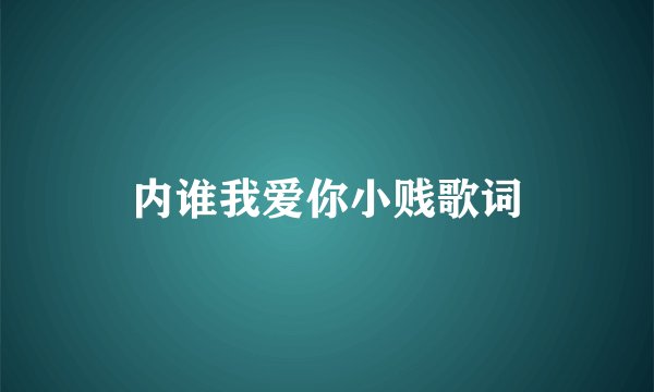 内谁我爱你小贱歌词