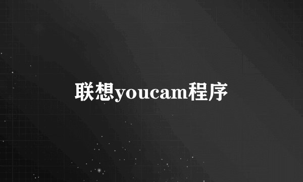 联想youcam程序
