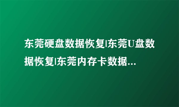 东莞硬盘数据恢复|东莞U盘数据恢复|东莞内存卡数据恢复 哪家比较好点？？