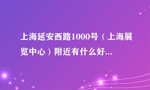 上海延安西路1000号（上海展览中心）附近有什么好玩的地方么