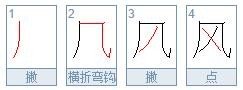 风的笔顺笔画顺序表