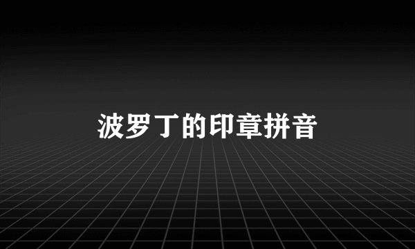 波罗丁的印章拼音