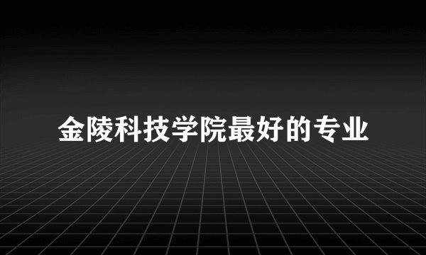 金陵科技学院最好的专业