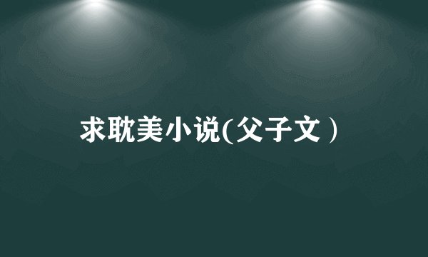 求耽美小说(父子文）