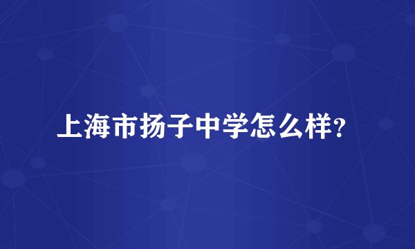 上海市扬子中学怎么样？