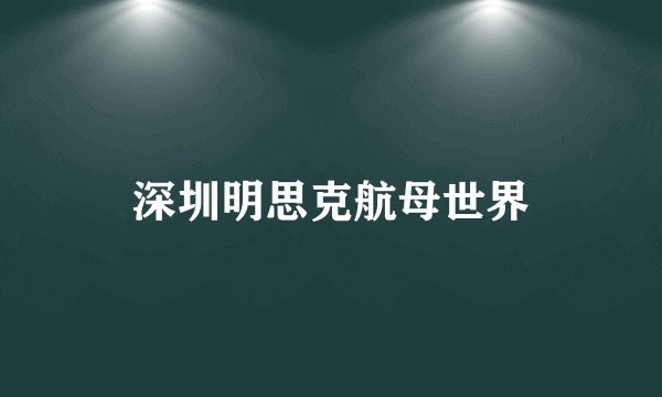 深圳明思克航母世界