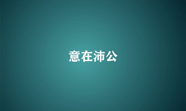意在沛公