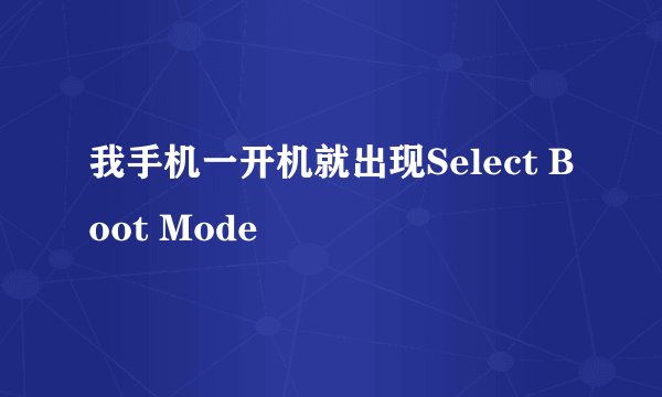 我手机一开机就出现Select Boot Mode