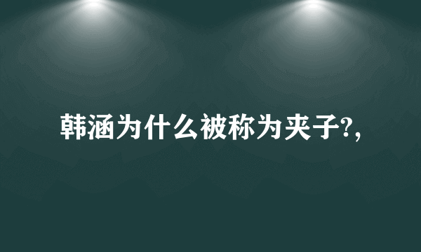 韩涵为什么被称为夹子?,