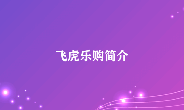 飞虎乐购简介