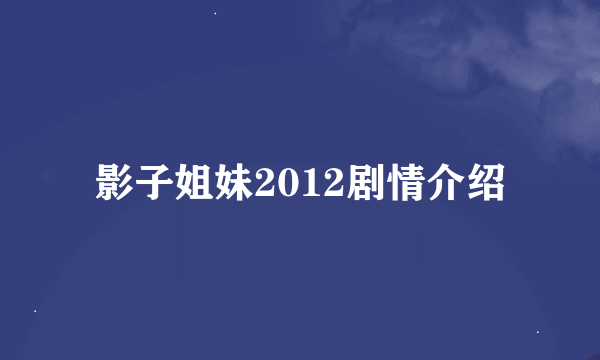 影子姐妹2012剧情介绍
