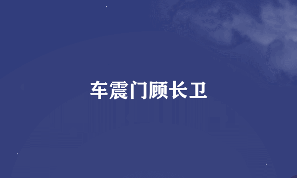 车震门顾长卫