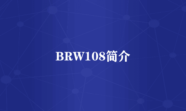 BRW108简介