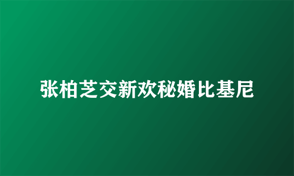 张柏芝交新欢秘婚比基尼
