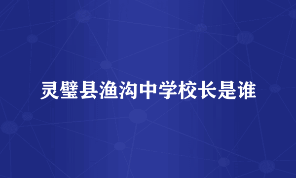 灵璧县渔沟中学校长是谁