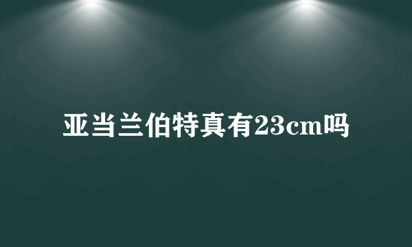亚当兰伯特真有23cm吗