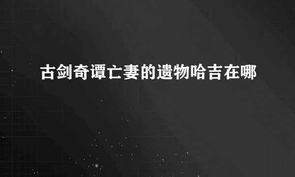 古剑奇谭亡妻的遗物哈吉在哪