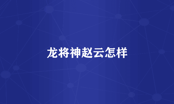 龙将神赵云怎样