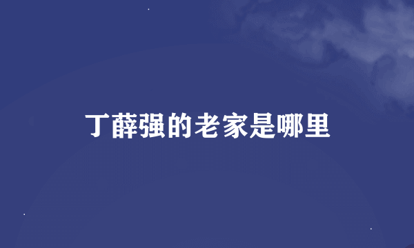 丁薛强的老家是哪里