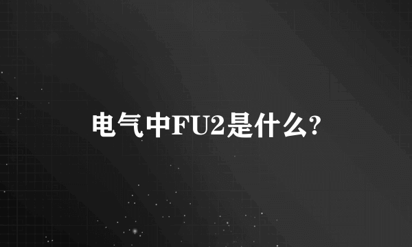电气中FU2是什么?