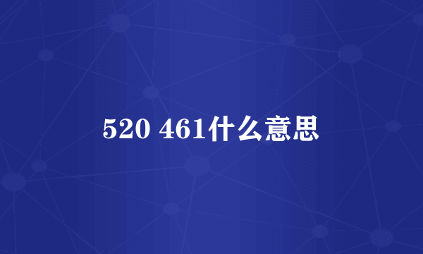 520 461什么意思