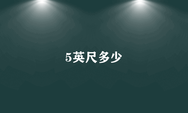 5英尺多少