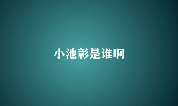 小池彰是谁啊