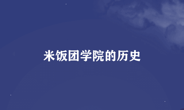 米饭团学院的历史