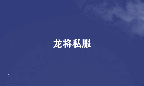 龙将私服