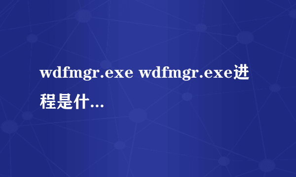 wdfmgr.exe wdfmgr.exe进程是什么 有什么用-搜狗输入法