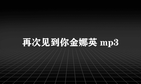 再次见到你金娜英 mp3