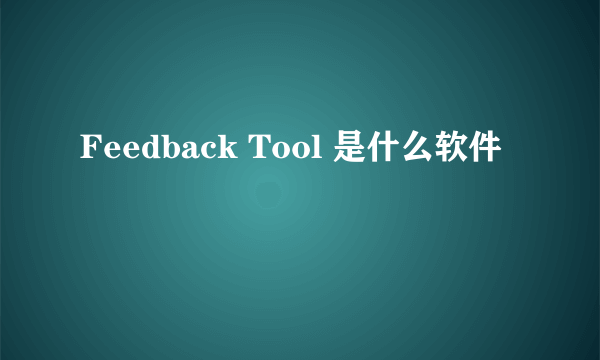 Feedback Tool 是什么软件